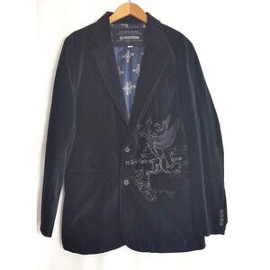Machine Clothing Company Black 100% Brushed Cotton Griffin Blazer Mens Large